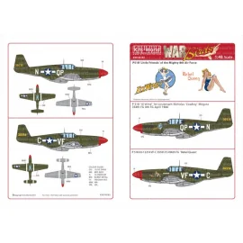 Décal North-American P-51B Mustang 43-6636 QP-N-'Ill Wind' 334th FS 4th FG Debden Mai 1944.North-American P-51B Mustang 43-12214