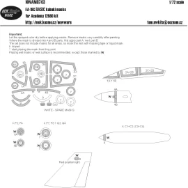 Masques kabuki Grumman E/A-18G Growler BASIC verrière d'avion, roues, nez d'avion, feux de position, réservoirs (conçus pour êtr