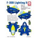 Lockheed F-35B Lightning II. Série de caricatures / dessins animés pour enfants. Snap Fit. Comprend une figurine pilote. ÉTAIT 1