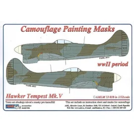 Hawker Tempest Mk.V, masque de peinture à motif camouflage d'époque de la Seconde Guerre mondiale (conçu pour être utilisé avec 