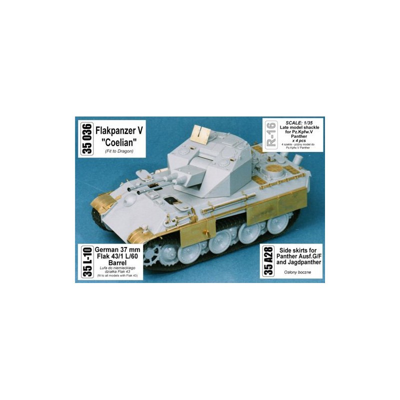 Jupes latérales Pz.Kpfw.V Panther Ausf.F/Ausf.G, JagdPanzer Kpfw.V (conçues pour être utilisées avec les kits Cyber-Hobby, Drago