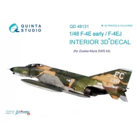 Décalcomanie McDonnell F-4E Phantom early/F-4EJ Intérieur imprimé et coloré en 3D sur papier autocollant (conçu pour être utilis