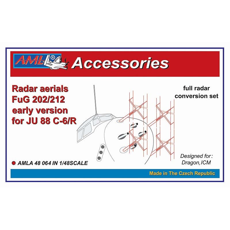 Antennes radar FuG 202/212 pour la première version du Junkers Ju-88C-6/R (conçues pour être utilisées avec les kits Dragon et I