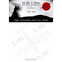 Marquages ​​​​Kawasaki Ki-61 Hien et insignes nationaux avec et sans contours blancs (conçus pour être utilisés avec les kits Ha