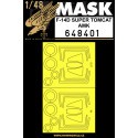 Masque de peinture pour auvent de roues Grumman F-14D Super Tomcat (intérieur et extérieur) (conçu pour être utilisé avec les ki