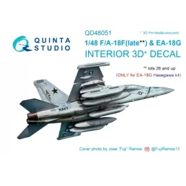 Décalcomanie Boeing F/A-18F late / EA-18G Hornet Intérieur coloré et imprimé en 3D sur papier autocollant (conçu pour être utili