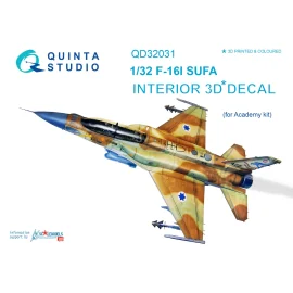 Décalcomanie Lockheed-Martin F-16I Sufa 'Storm' Intérieur imprimé en 3D et coloré sur papier autocollant (conçu pour être utilis