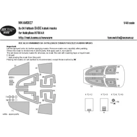Masques kabuki Sukhoi Su-34 Fullback BASIC verrière d'avion, autres pièces transparentes (conçues pour être utilisées avec les k