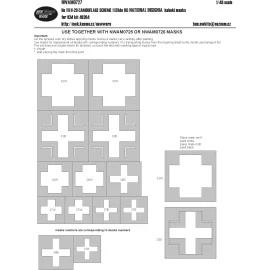 Schéma de camouflage Heinkel He-111H-20 1 (EKdo 16) Masques kabuki NATIONAL INSIGNIA (conçus pour être utilisés avec les kits IC