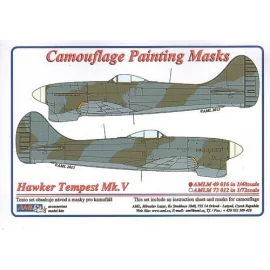 Hawker Tempest Mk.V, masque de peinture à motif camouflage d'époque de la Seconde Guerre mondiale (conçu pour être utilisé avec 