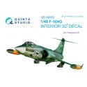 Décalcomanie Lockheed F-104G Starfighter imprimé en 3D et intérieur coloré sur papier autocollant (conçu pour être utilisé avec 