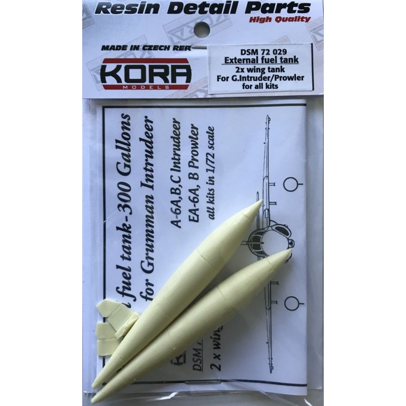 2 x réservoir de carburant de fuselage pour A-6A/A-6E Intruder/Prowler (conçu pour être utilisé avec les kits Fujimi, Hasegawa e