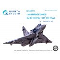 Décalcomanie Dassault Mirage 2000C Intérieur coloré et imprimé en 3D sur papier autocollant (conçu pour être utilisé avec les ki