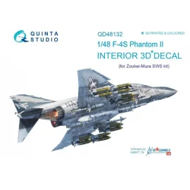 Décalcomanie Intérieur McDonnell F-4S Phantom imprimé en 3D et coloré sur papier autocollant (conçu pour être utilisé avec les k