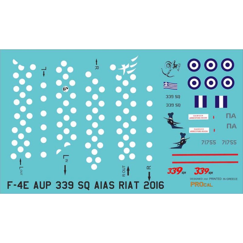Décal McDonnell F-4E Phantom 339 SQ AU RIAT 2016 La peinture que 339SQN utilise pour la participation au RIAT AIR SHOW 2016