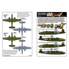 Décal B-25J nord-américain 43-3904 'Niagaras Belle' 341st BG 491st BS. B-25 J 43-3952 'Enfant à problèmes' 82nd BS 12th BG