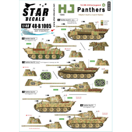 HJ Panthers.12. SS-Hitlerjugend Pz.Kpfw.V en France 1944.Panther Ausf.A, Panther Ausf.D et Panther Ausf.G.