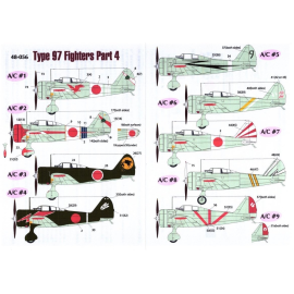 Décal Nakajima Ki-27 piloté par le Major Miyamoto du 246e Sentai*Ki-27 piloté par le Cpl. Kajiyama du 246e Sentai * Ki-27