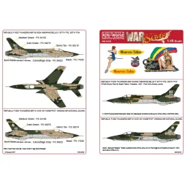 Décal REPUBLIC F105D THUNDERCHIEF 60-0504 'MEMPHIS BELLE II' 357TH TFS, 355TH TFW RTAB (Royal Thai Air Base)