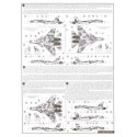 Décal Sukhoi Su-33 Sea Flanker (20) Prototype, pré-production, essai en vol, 1st Aerial Sqn; 2e escadron aérien ;