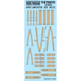 Décalcomanie Avro Lancaster B Mk.I 3D Ceintures de sécurité en couleur. (conçu pour être utilisé avec les kits Hong Kong Models)