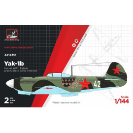 Yakovlev Yak-1b early (schéma de camouflage vert-noir), chasseur soviétique de la Seconde Guerre mondiale, 2 kits dans la boîte