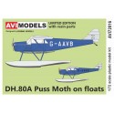 De retour en stock! de Havilland DH-80A Puss Moth 'On Floats' édition limitée, avec flotteurs en résine