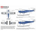 De retour en stock! de Havilland DH-80A Puss Moth 'On Floats' édition limitée, avec flotteurs en résine