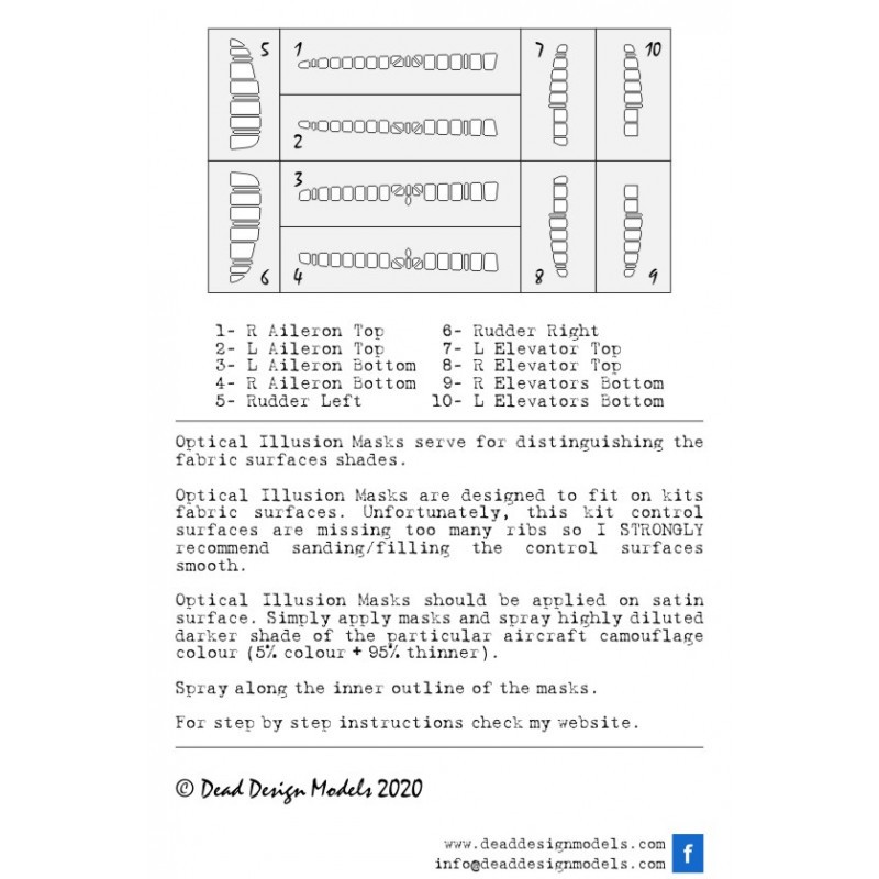 Surfaces de contrôle Kawasaki Ki-61-I Hien (conçues pour être utilisées avec les kits Hasegawa)