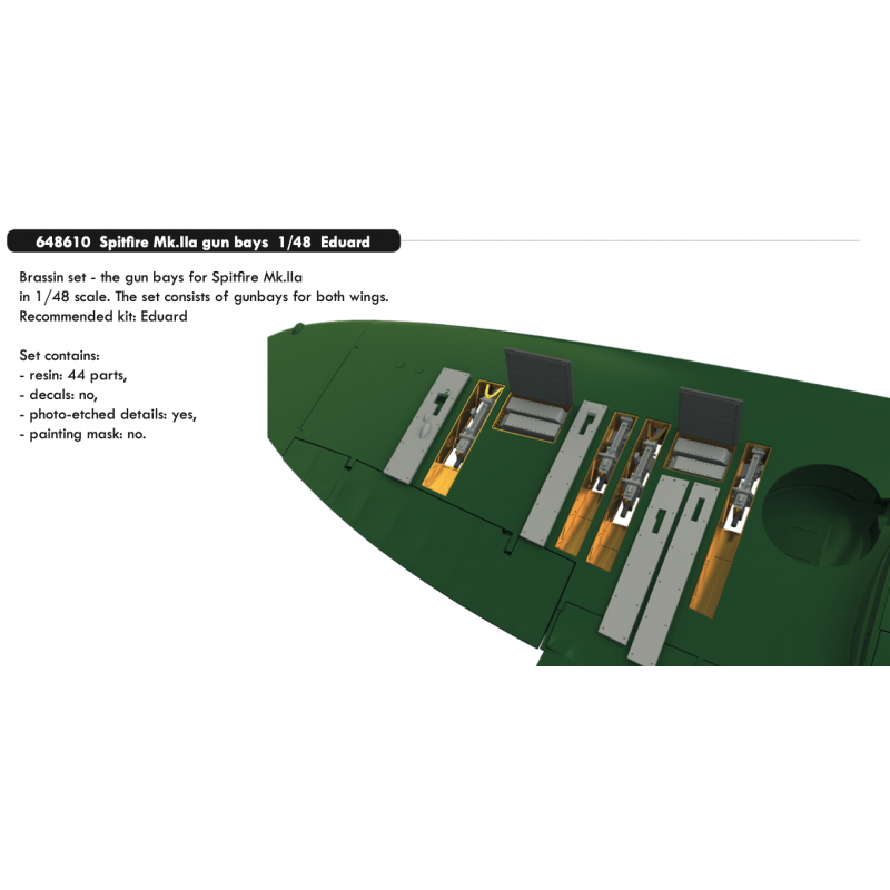 Baies de canon Supermarine Spitfire Mk.IIa (conçues pour être utilisées avec les kits Eduard)