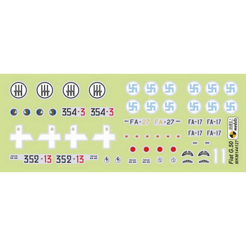 Fiat G.50 'Série Initiale' (2 kits 2 en 1 dans 1 boîte) AF italien, AF finlandais)