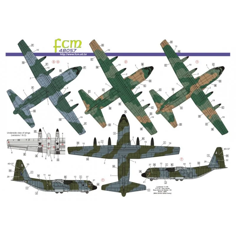 Décal Lockheed C-130 Hercules - Armée de l'air brésilienne [KC-130 C-130M C-130H]