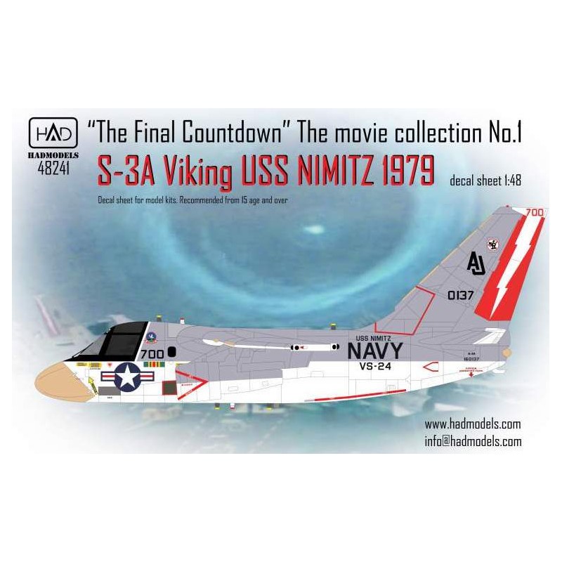 Décal Collection Lockheed S-3A Viking USS Nimitz 1979 'Compte à rebours final'