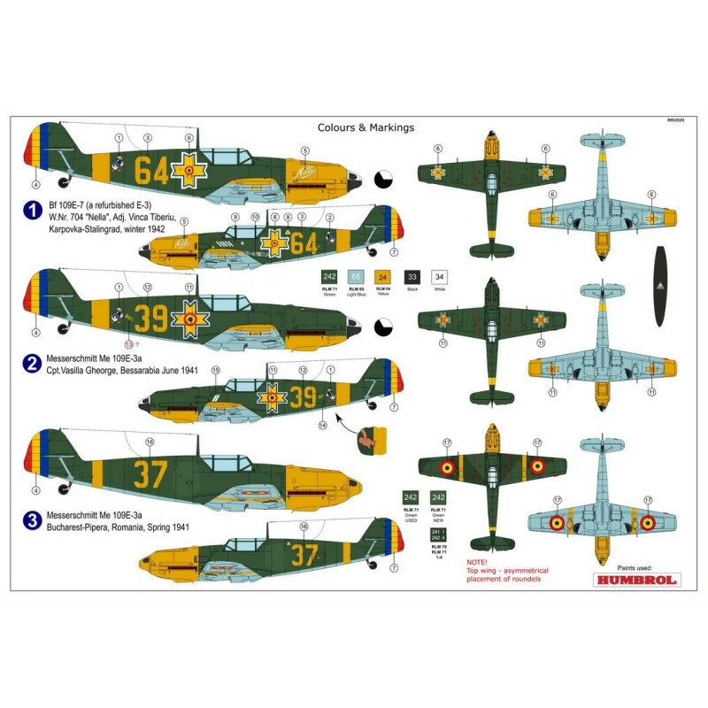 Messerschmitt Bf-109E-3a 'In Romanian Service' nouvel outil en 2021