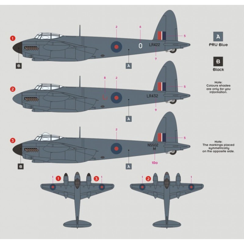 Décal de Havilland Mosquito PR Mk.IX/Mk.XVI des aviateurs tchécoslovaques1