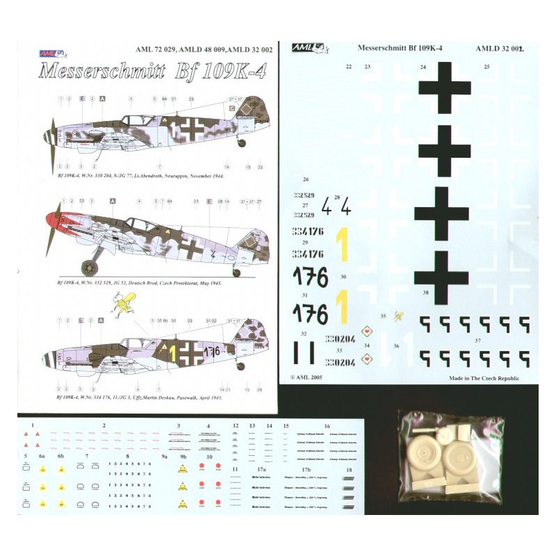 Messerschmitt Bf-109K-4 (3) Blanc 1 9/JG 77 Lt Abendroth 1944