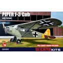 Piper J-3 Cub 'Over Europe' ex-Smer kit avec de nouvelles pièces transparentes