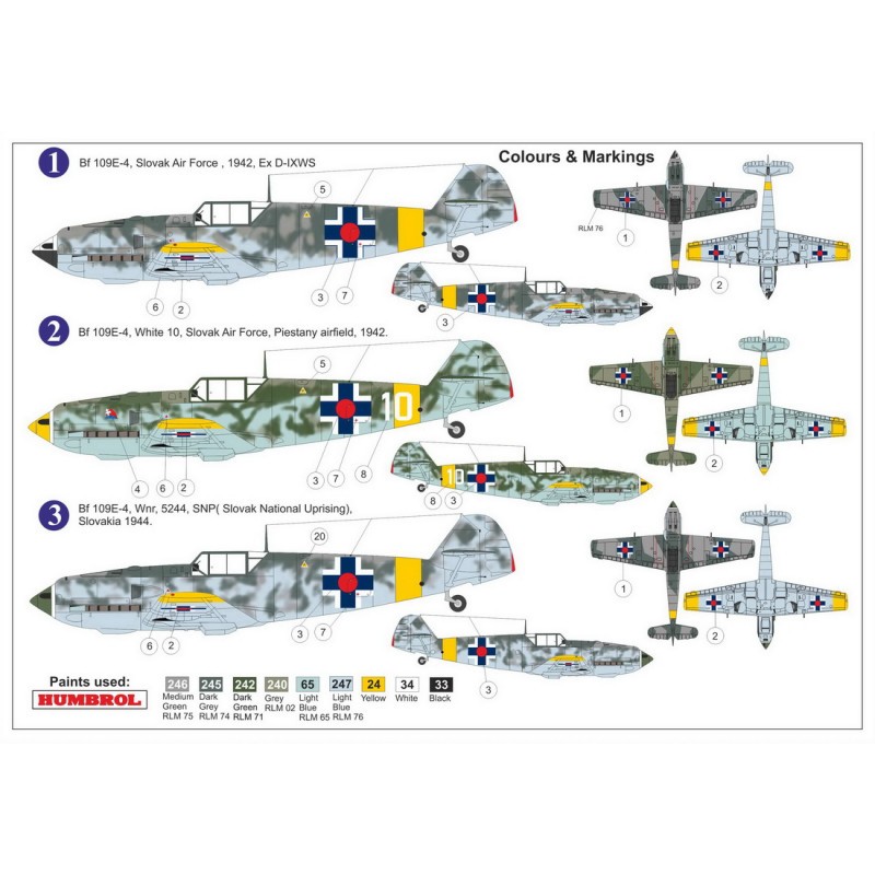 Messerschmitt Bf-109E-4 'In Slovak Service' nouvel outil en 2021