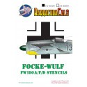 Décal Pochoirs Focke-Wulf Fw-190A, Fw-190F, Fw-190D