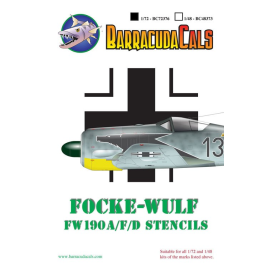 Décal Pochoirs Focke-Wulf Fw-190A, Fw-190F, Fw-190D