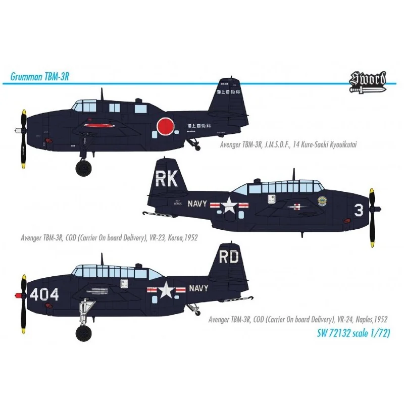 Grumman TBM-3R Avenger (3 marquages ​​2 x USN, 1 x Japon)