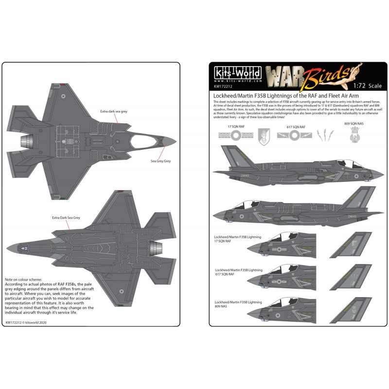 Décal Lockheed-Martin F-35B de la RAF et de la Fleet Air Arm