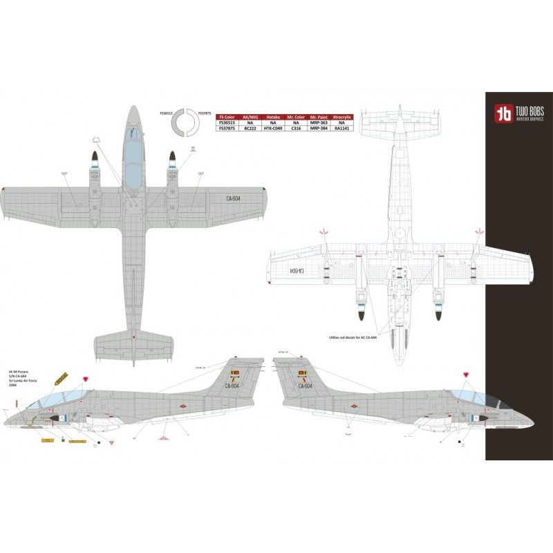 Décal FMA IA-58A Pucara Utilisateur étranger/Pucaras spéciaux