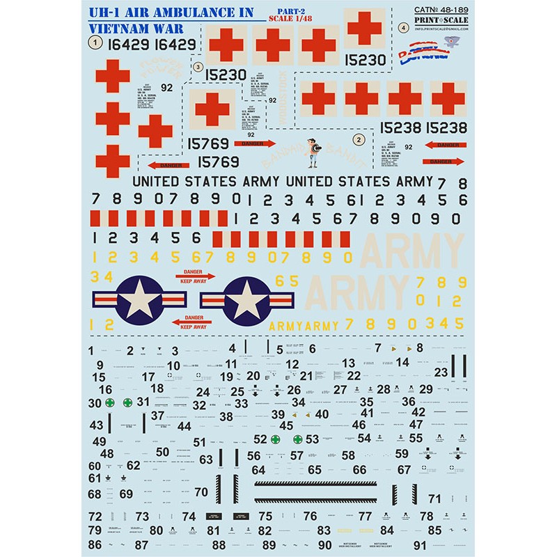 Décal Ambulance aérienne Bell UH-1 pendant la guerre du Vietnam, partie 2 1