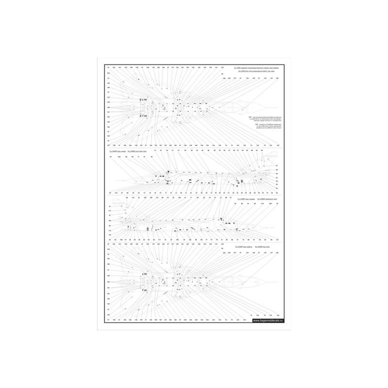 Décal Données complètes sur les pochoirs de la famille Sukhoi Su-24'Fencer'