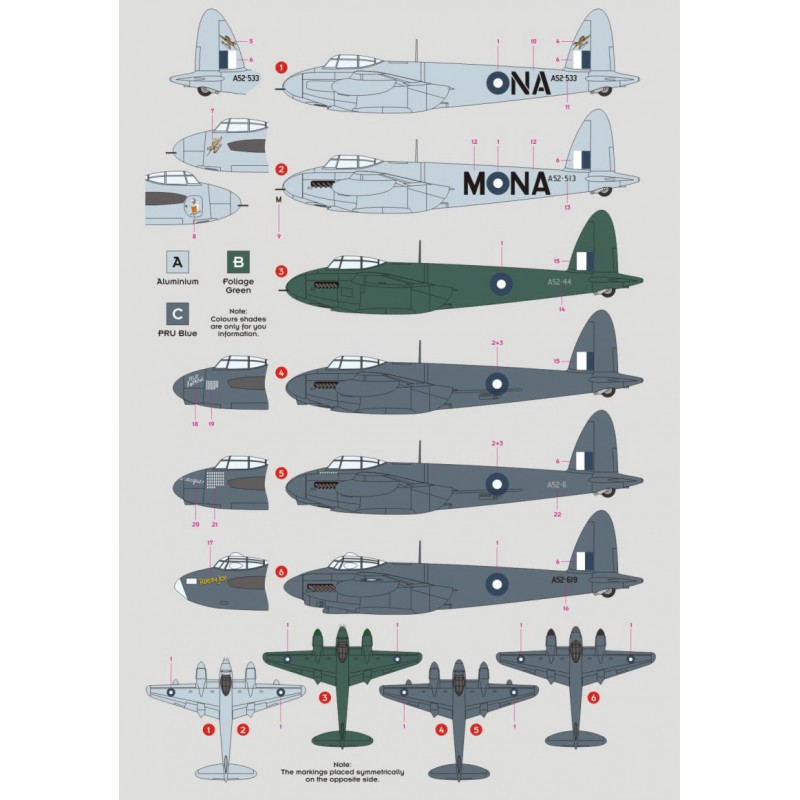 Décal de Havilland DH.98 Moustique en service RAAF1