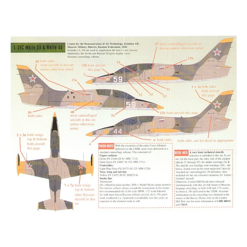 Décal Aero L-39C/L-39ZA du Nouveau Grand Jeu