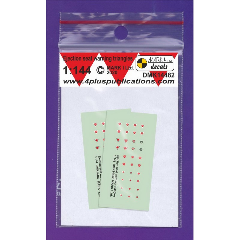 Décal Triangles d'avertissement pour siège éjectable, 2 jeux