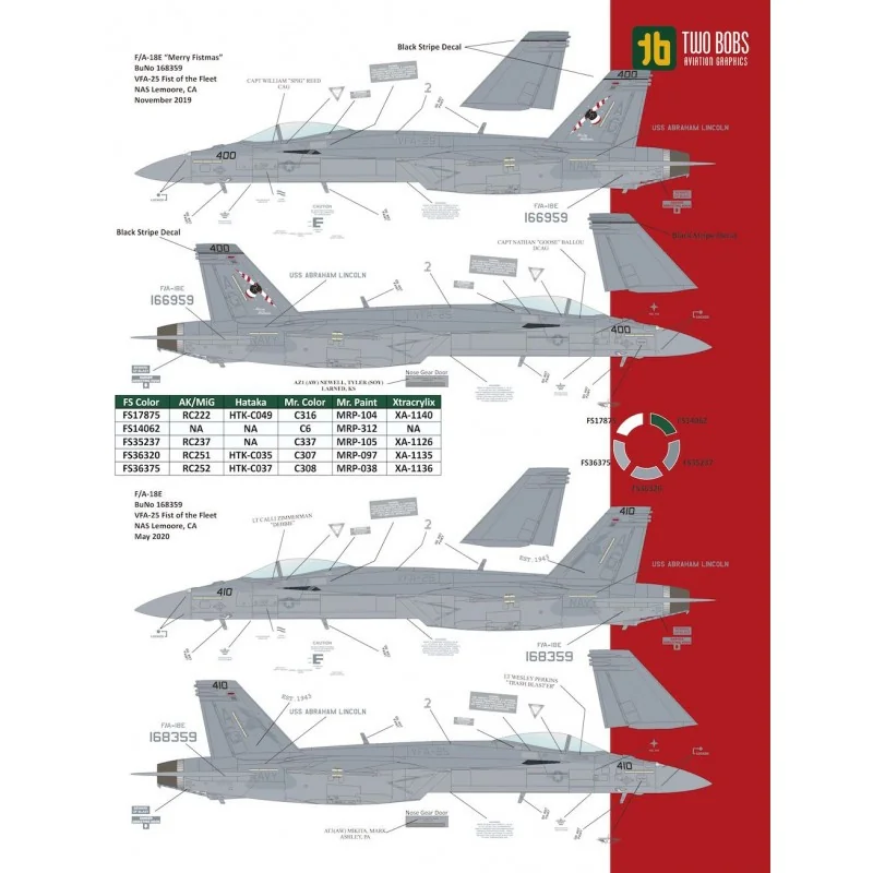 Décal Boeing F/A-18E VFA-25 Premier de la flotte