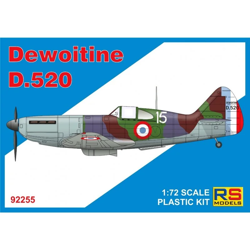 Dewoitine D-520 4 décalque v. pour la France